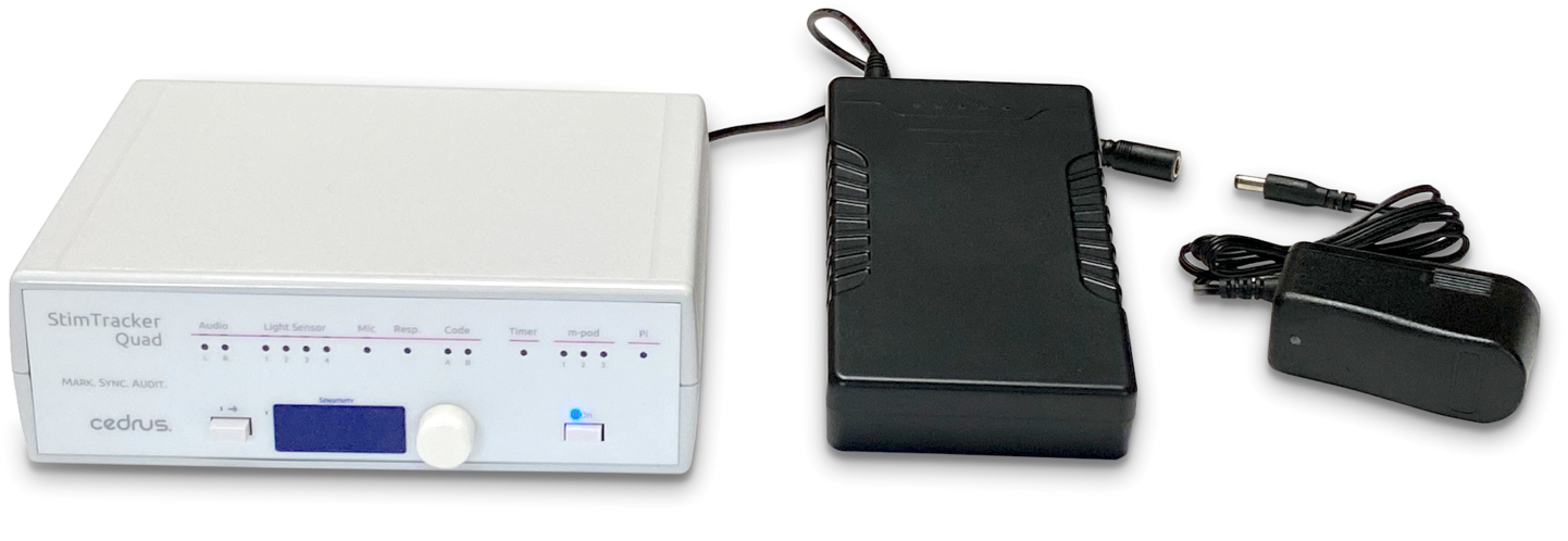 Using a rechargeable battery pack with StimTracker.